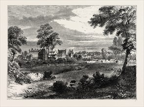 OLD VIEW OF KENSINGTON, ABOUT 1750. London, UK, 19th century engraving