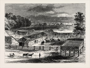 THE PLACE OF EXECUTION, TYBURN, IN 1750. London, UK, 19th century engraving