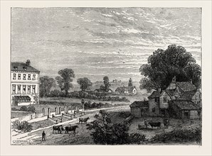 LISSON GREEN IN THE EIGHTEENTH CENTURY. London, UK, 19th century engraving