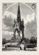 THE ALBERT MEMORIAL London, UK, 19th century engraving