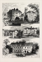 OLD MANSIONS IN CHELSEA. London, UK, 19th century