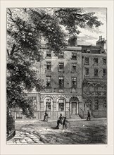 SIR THOMAS LAWRENCE'S HOUSE, RUSSELL SQUARE. London, UK, 19th century engraving