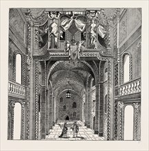 INTERIOR OF THE DUKE'S THEATRE. From Settle's "Empress of Morocco."  London, UK, 19th century