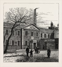 PRINTING HOUSE SQUARE AND THE "TIMES" OFFICE, 1870. London, UK, 19th century engraving