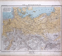North and Middle Germany, Nord und Mittel Deutschland, atlas by Th. von Liechtenstern and Henry
