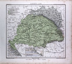 Carpathian Mountains, Karpaten, Karpaty, Atlas by Th. von Liechtenstern and Henry Lange, antique