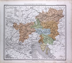 South East Germany, Sudostliches Deutschland, atlas by Th. von Liechtenstern and Henry Lange,