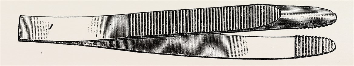 stout dissecting forceps, medical equipment, surgical instrument, history of medicine