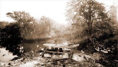 Picnic landing on the Tomoka, Jackson, William Henry, 1843-1942, Waterfronts, Rivers, Picnics,