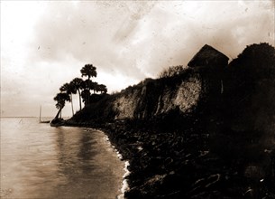 Shell mound Barker's Bluff, Indian River, Jackson, William Henry, 1843-1942, Waterfronts, Bays,