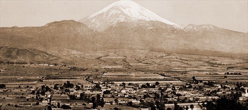 Mexico, Popocatapetl sic from Amecameca, Jackson, William Henry, 1843-1942, Volcanoes, Mexico,