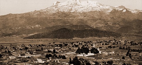 Mexico, Ixtacchihuatl from Amecameca, Jackson, William Henry, 1843-1942, Volcanoes, Mexico,