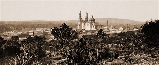 Mexico, view showing Cathedral Lagos, Jackson, William Henry, 1843-1942, Cathedrals, Mexico, Lagos,