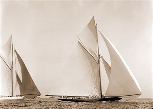 After the start, Peabody, Henry G, (Henry Greenwood), 1855-1951, Vigilant (Yacht), Valkyrie II