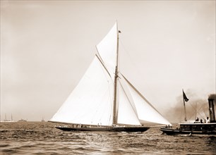 Valkyrie before the start, Peabody, Henry G, (Henry Greenwood), 1855-1951, Valkyrie II (Yacht),