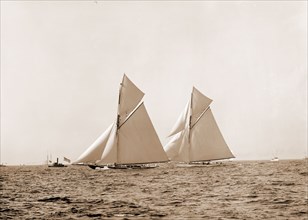 After the start, Peabody, Henry G, (Henry Greenwood), 1855-1951, Vigilant (Yacht), Valkyrie II