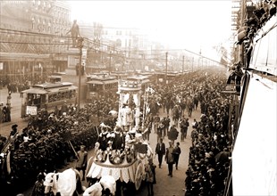 Mardi Gras procession on Canal St, New Orleans, Parades & processions, Carnival, Streets, United