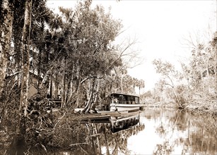 Tomoka landing, Fla, Piers & wharves, Rivers, Boats, United States, Florida, Tomoka River, 1900