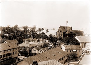 View from hotel, Key West, Fla, Harbors, United States, Florida, Key West, 1900