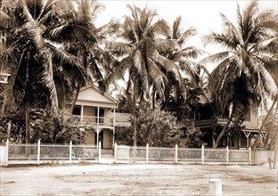Residence in palm grove, Key West, Fla, Dwellings, United States, Florida, Key West, 1900