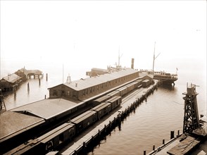 Tampa pier, the Olivette at her landing, Olivette (Steamship), Ships, Piers & wharves, Shipping,