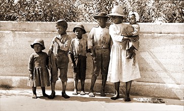 &quot;Six little pickaninnies&quot;, Jackson, William Henry, 1843-1942, African Americans,