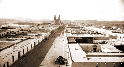 Chihuahua from the Casa de Moneda, Jackson, William Henry, 1843-1942, Streets, Mexico, Chihuahua,