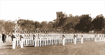 Cadet drill on parade ground, West Point, N.Y, Military education, Military training, United