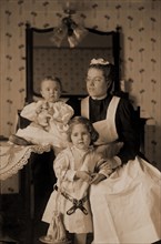 W.H. Jackson family, W.H. Jackson's grandchildren with nurse, Jackson, William Henry, 1843-1942,