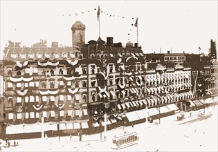 Old Russell House, Detroit, Hotels, Festive decorations, United States, Michigan, Detroit, 1910