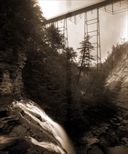 Stony Brook glen, Shawmut Bridge, Dansville, N.Y, Bridges, Canyons, Waterfalls, United States, New