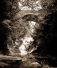 Cascadilla Gorge, Ithaca, N.Y, Waterfalls, Canyons, Bridges, Rivers, United States, New York