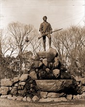 Statue of Capt. Parker, Lexington, Mass, Parker, John,, 1729-1775, Sculpture, United States,