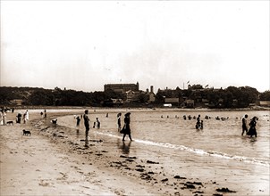 The Bathing beach, Magnolia, Mass, Beaches, United States, Massachusetts, Gloucester, 1904