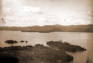 West from Shelving Rock, Lake George, Lakes & ponds, Islands, Capes (Coasts), United States, New