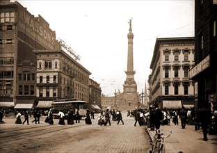 Meridan i.e Meridian Street, north from Washington, Indianapolis, Ind, Streets, Monuments &