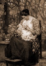Maternity, Melchers, Gari, 1860-1932, Breast feeding, Mothers & children, 1900