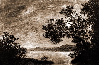 Landscape, Blakelock, Ralph Albert, 1847-1919, Waterfronts, 1900