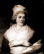 Sarah Franklin Bache, head and shoulders portrait, Hoppner, John, 1758-1810, Women, 1907