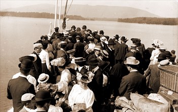 The Steamer trip, Lake Winnipesaukee, N.H, Passengers, Steamboats, United States, New Hampshire,