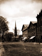 Main St, Brattleboro, Vt, Streets, Commercial facilities, United States, Vermont, Brattleboro, 1907