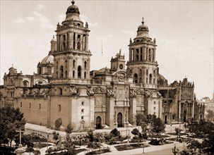 Mexico, the Cathedral, City of Mexico, Jackson, William Henry, 1843-1942, Cathedrals, Mexico,