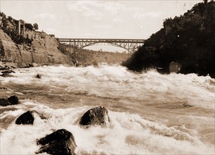 Niagara Rapids and Michigan Central Cantilever bridge, Jackson, William Henry, 1843-1942, Rapids,