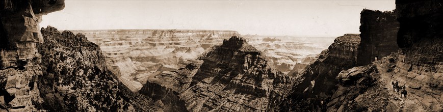 Grand Canyon of the Colorado, Arizona, Jackson, William Henry, 1843-1942, Canyons, United States,