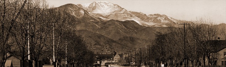 Pike's Peak Avenue, Colorado Springs, Colorado, Jackson, William Henry, 1843-1942, Streets,
