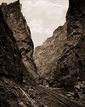 Royal Gorge, Canyon of the Arkansas, Colorado, Jackson, William Henry, 1843-1942, Canyons, Rivers,