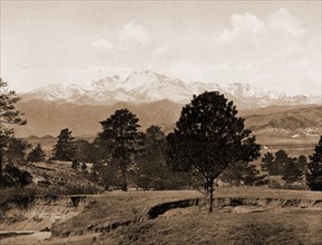 Pike's Peak, Colorado, Jackson, William Henry, 1843-1942, Mountains, United States, Colorado,
