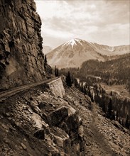 The palisades, Alpine Pass, Colorado, Jackson, William Henry, 1843-1942, Mountains, United States,