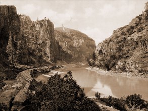 Canyon of Eagle River, west entrance, Colorado, Jackson, William Henry, 1843-1942, Canyons, Rivers,