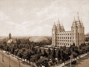 Temple Square, Salt Lake City, Jackson, William Henry, 1843-1942, Tabernacles, Buildings, United